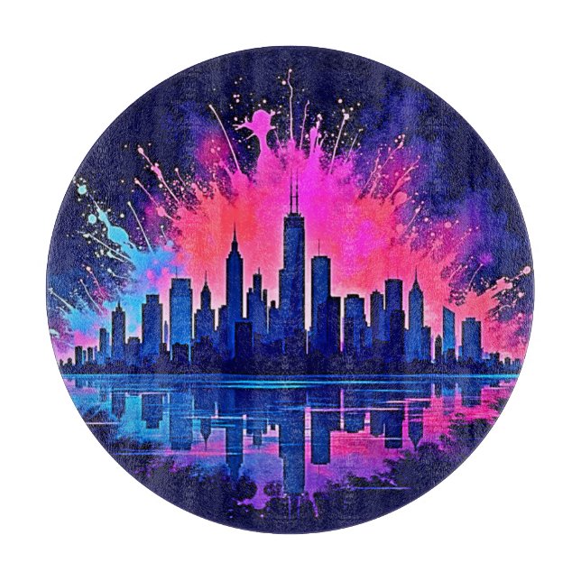 Vibrant Cityscape Stänk Art (Framsidan)