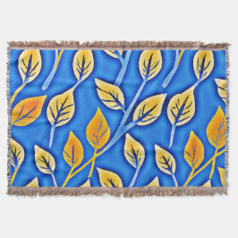 Vibrant ColorVista Löv Mönster Filt