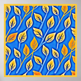 Vibrant ColorVista Löv Mönster Poster