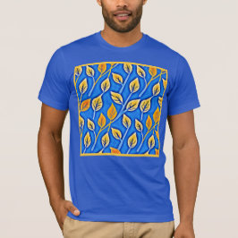 Vibrant ColorVista Löv Mönster T Shirt