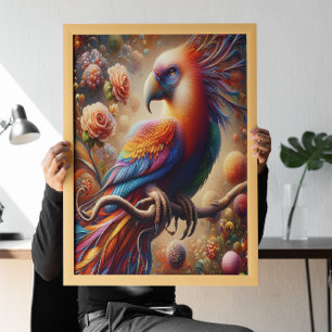 Vibrant Condor Perching Atop Träd Poster