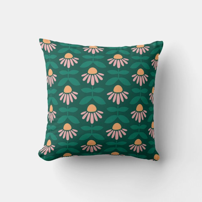 Vibrant Coneflower-rytm Kudde (Framsida)