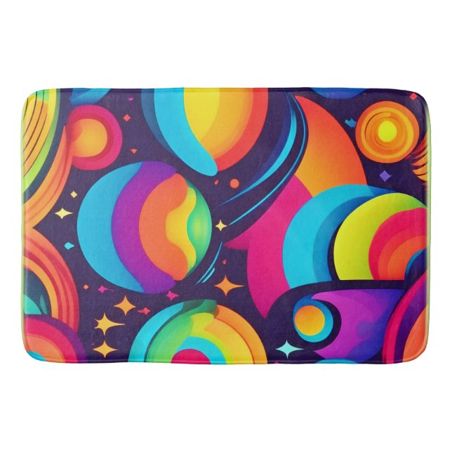 Vibrant Cosmic Kaleidoscope Badrumsmatta (Framsidan)