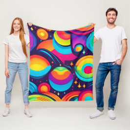 Vibrant Cosmic Kaleidoscope Fleecefilt