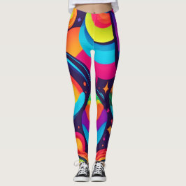 Vibrant Cosmic Kaleidoscope Leggings