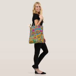 "Vibrant Crazy Färg - Ut med Stil Tygkasse