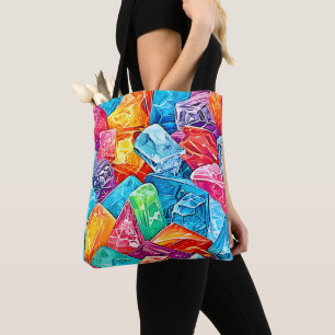 Vibrant Crystal Cluster Art Tygkasse