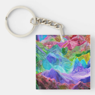 Vibrant Crystal Mountain Abstrakt