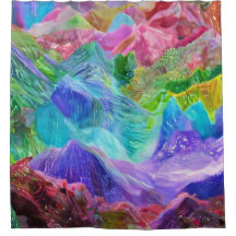 Vibrant Crystal Mountain Abstrakt