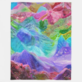 Vibrant Crystal Mountain Abstrakt Fleecefilt