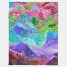 Vibrant Crystal Mountain Abstrakt