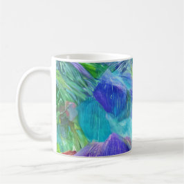 Vibrant Crystal Mountain Abstrakt Kaffemugg