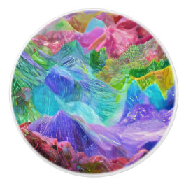 Vibrant Crystal Mountain Abstrakt Knopp