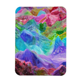 Vibrant Crystal Mountain Abstrakt Magnet