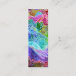 Vibrant Crystal Mountain Abstrakt Mini Visitkort