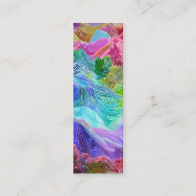 Vibrant Crystal Mountain Abstrakt Mini Visitkort (Framsida)