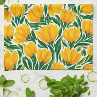 Vibrant Daffodil Kitchen Towels Kökshandduk