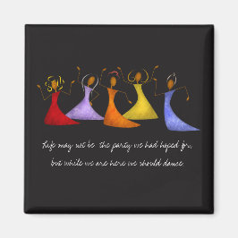 Vibrant Dancing Dam Textured Collage Magnet
