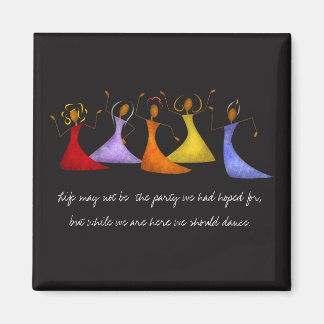 Vibrant Dancing Dam Textured Collage Magnet