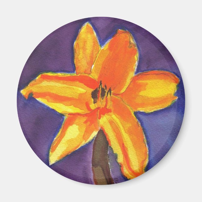 Vibrant Day Lily Magnet (Framsidan)
