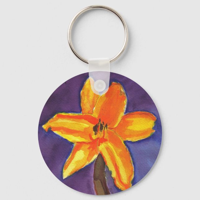 Vibrant Day Lily Nyckelring (Framsida)
