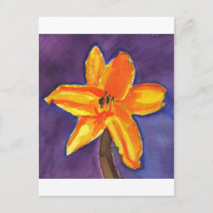 Vibrant Day Lily Vykort