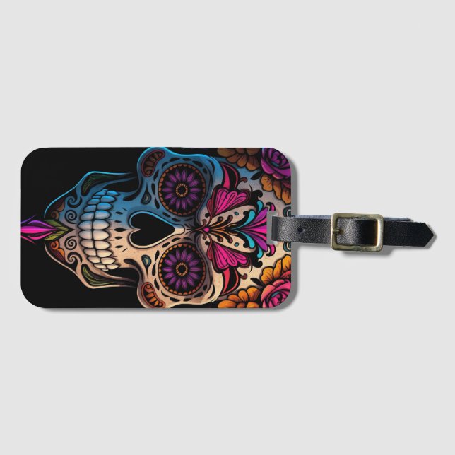 Vibrant Day of the dead Bagagebricka (Framsida horisontal)