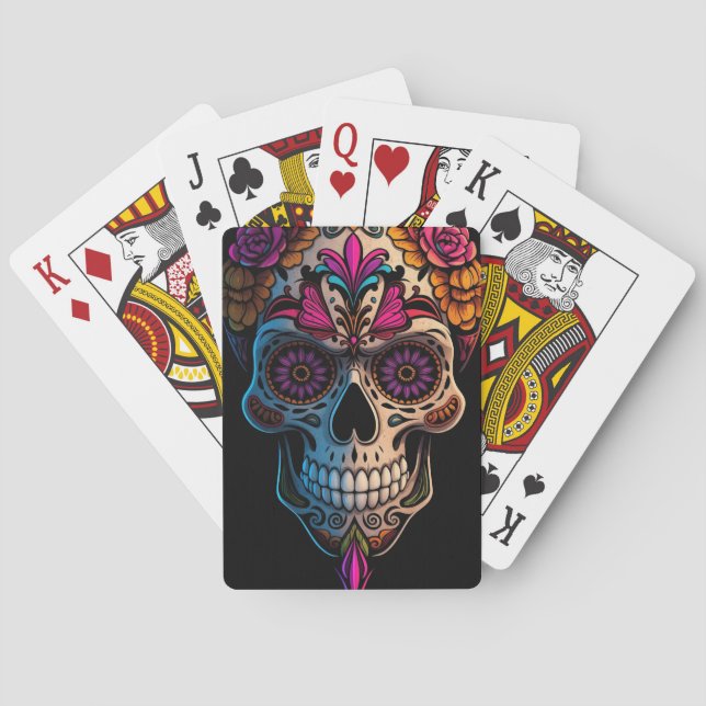 Vibrant Day of the dead Casinokort (Baksidan)