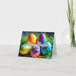 Vibrant dekorativa ägg från Glad påsk Helgkort