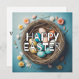 Vibrant dekorativt Påskägg kollage Kort