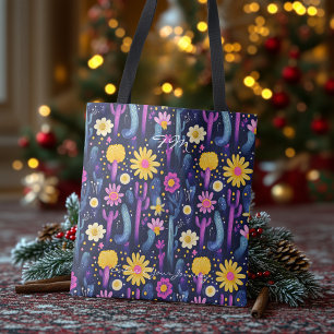 Vibrant Desert Bloom Hälsa Tote Bag Tygkasse