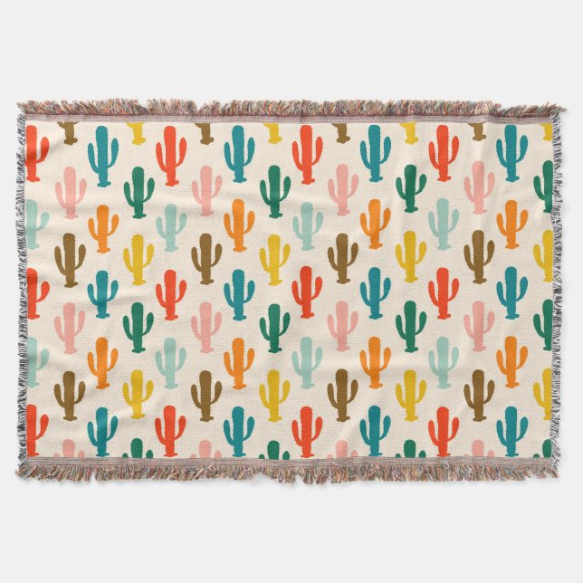 Vibrant Desert Botanical Throw Blanket  Filt (Framsidan)