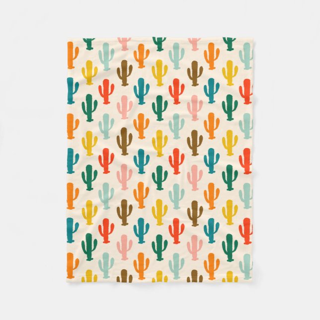 Vibrant Desert Botanical Throw Blanket  Fleecefilt (Framsidan)