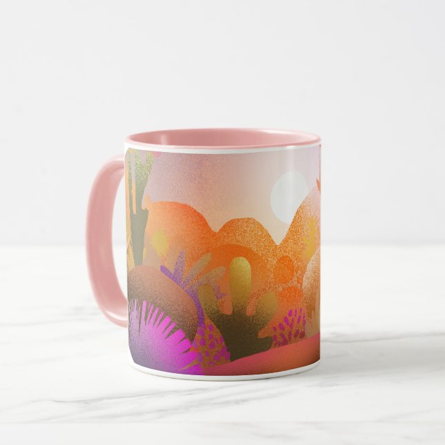 Vibrant Desert Sunset Scenic Nature Mugg (Framsida vänster)