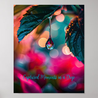 Vibrant DewDrop: Natys reflektioner i Färg Poster