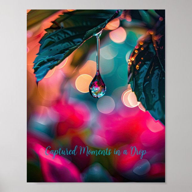 Vibrant DewDrop: Natys reflektioner i Färg Poster (Framsidan)