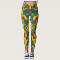 Vibrant Digital Print Leggings - Organic & Symmetr