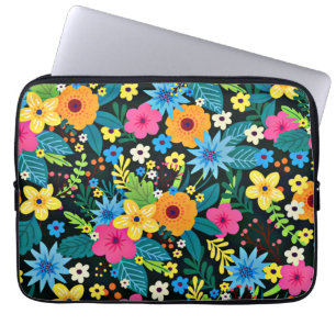Vibrant Ditsy Flowers Blommönster-43785 Laptop Fodral
