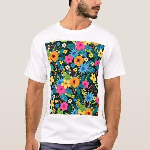 Vibrant Ditsy Flowers Blommönster-43785 T Shirt