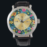 Vibrant Ditsy Flowers Floral Pattern Design-43785 Armbandsur<br><div class="desc">Bright and colorful ditsy floral pattern featuring vibrant flowers,  perfect for stylish apparel,  accessories,  and gifts with a fresh botanical look. (Design code-43785).</div>