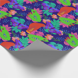Vibrant djungel mönster presentpapper