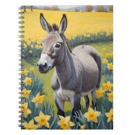 Vibrant Donkey och Gult Daffodils Anteckningsbok