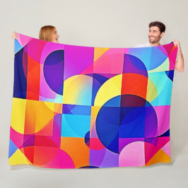 Vibrant Dot Energy Art Fleecefilt