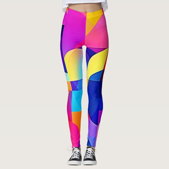 Vibrant Dot Energy Art Leggings (Framsida)