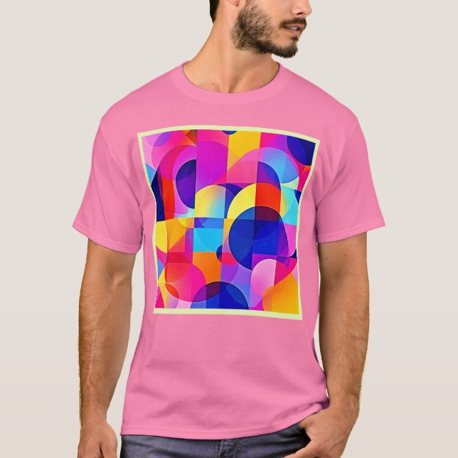 Vibrant Dot Energy Art T Shirt (Framsida)