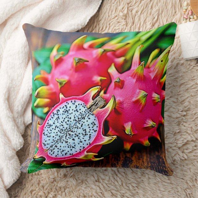 Vibrant Dragon Fruit Beauty Design Kudde (Filt)