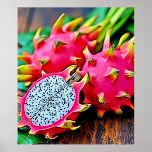 Vibrant Dragon Fruit Beauty Design Poster