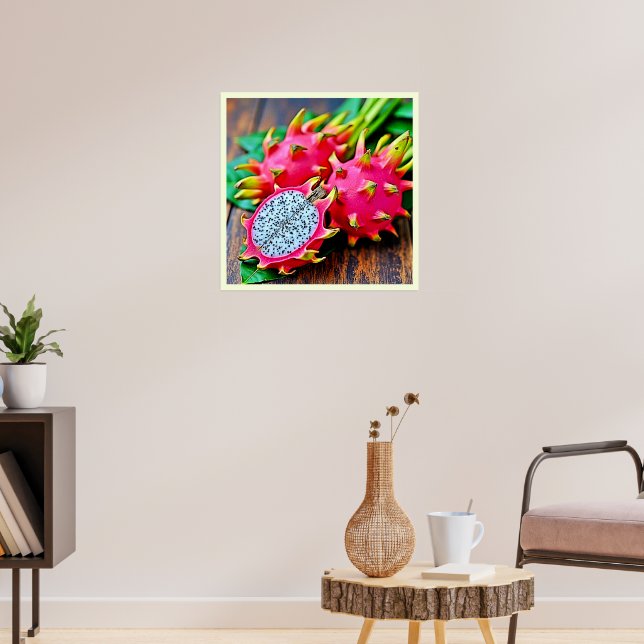 Vibrant Dragon Fruit Beauty Design Poster (Vardagsrum 3)