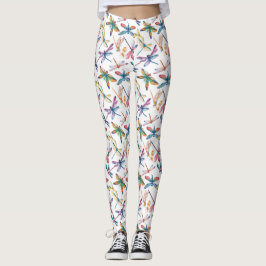 Vibrant Dragonfly Dance Leggings