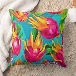 Vibrant Dragoon Fruit Mönster Kudde